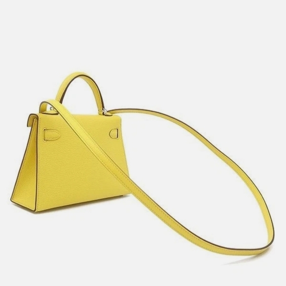 Hermes Epsom Mini Kelly Yellow Designer Handbag - Copy - Picture 2 of 7